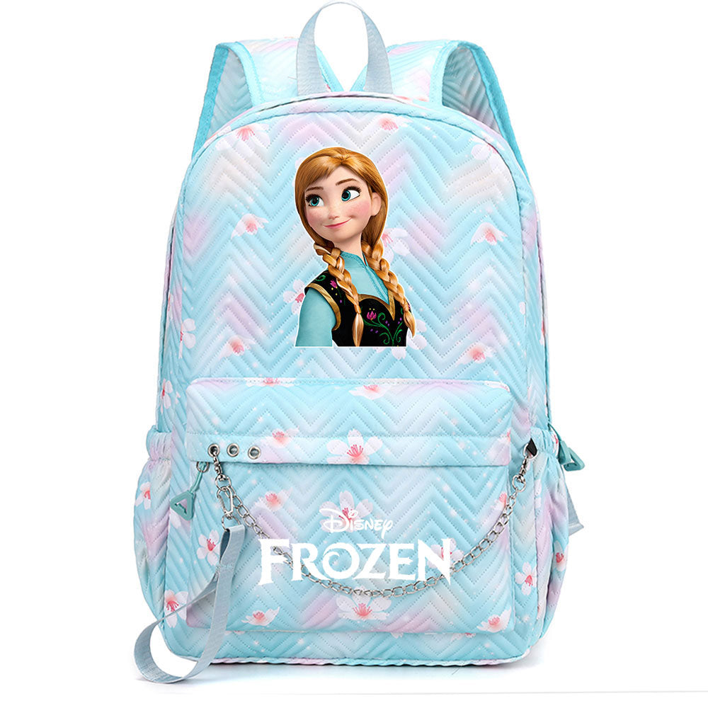 Frozen Elsa Anna USB Charging Backpack Schoolbag Notebook Bag Gifts for Kids Students