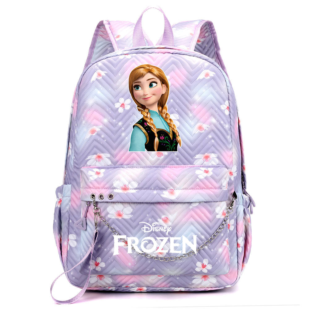 Frozen Elsa Anna USB Charging Backpack Schoolbag Notebook Bag Gifts for Kids Students
