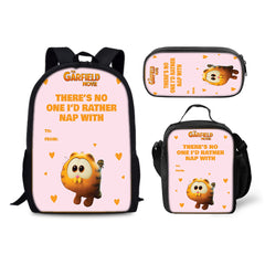 Garfield Schoolbag Backpack Lunch Bag Pencil Case 3pcs Set Gift for Kids Students