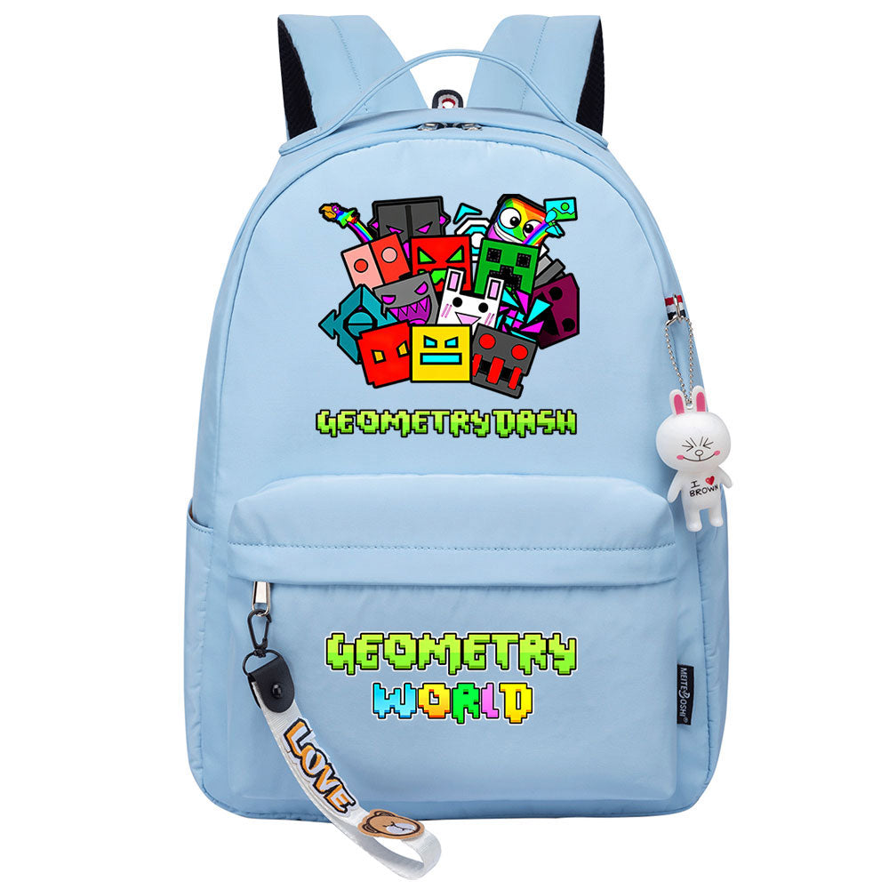Geometry Dash Backpack Schoolbag Notebook Bag Gifts for Kids Students
