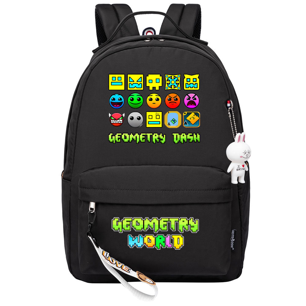 Geometry Dash Backpack Schoolbag Notebook Bag Gifts for Kids Students