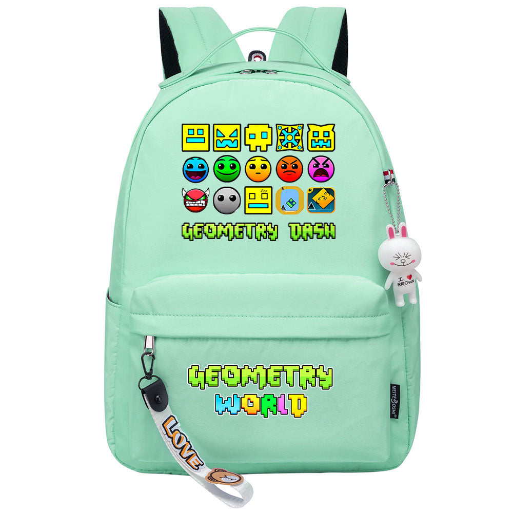 Geometry Dash Backpack Schoolbag Notebook Bag Gifts for Kids Students