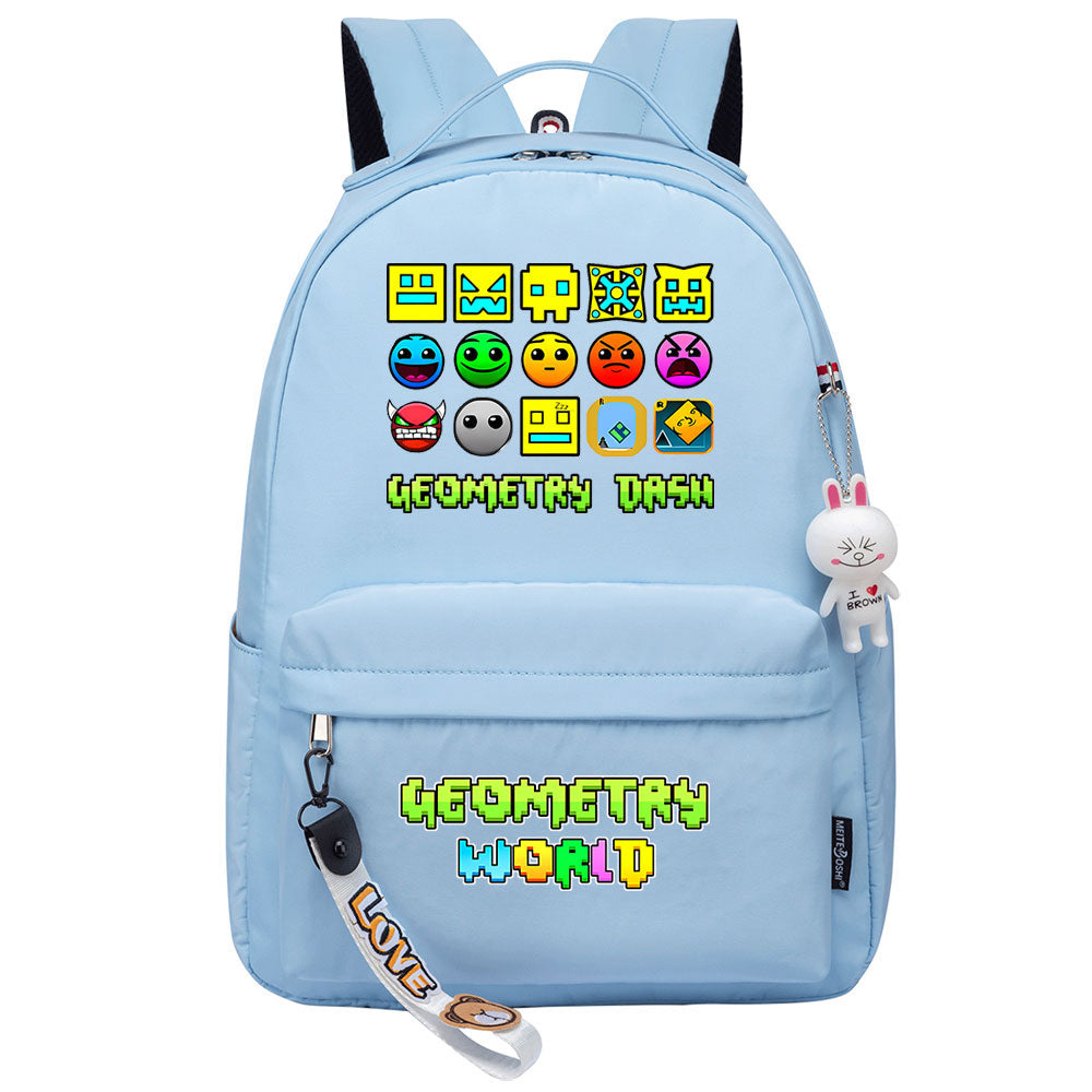 Geometry Dash Backpack Schoolbag Notebook Bag Gifts for Kids Students