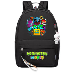 Geometry Dash Backpack Schoolbag Notebook Bag Gifts for Kids Students