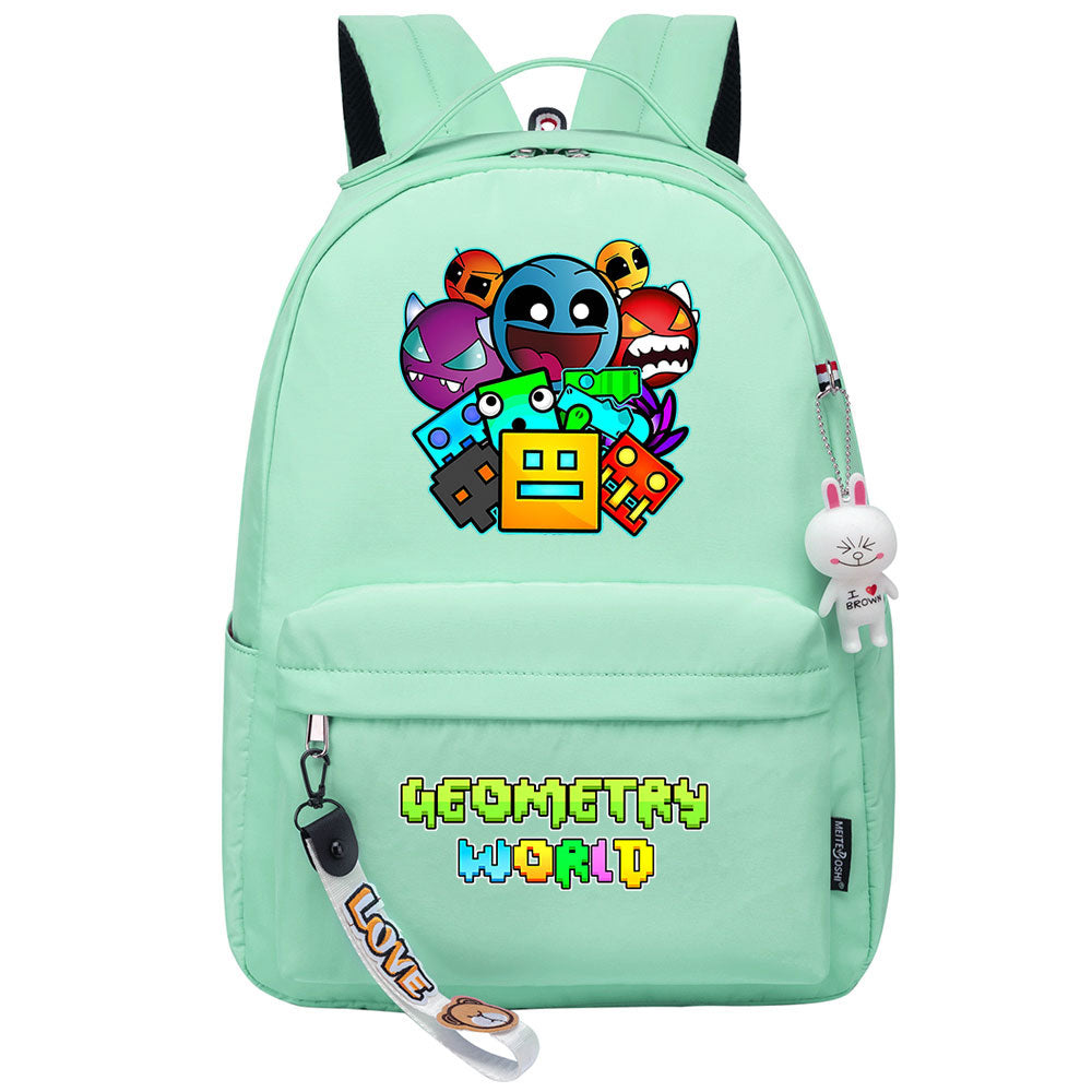 Geometry Dash Backpack Schoolbag Notebook Bag Gifts for Kids Students