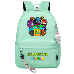 Geometry Dash Backpack Schoolbag Notebook Bag Gifts for Kids Students