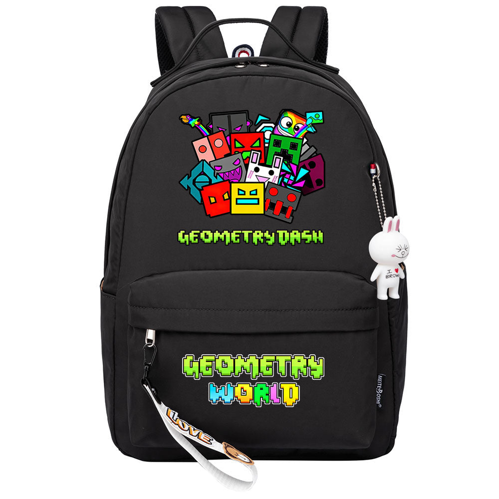Geometry Dash Backpack Schoolbag Notebook Bag Gifts for Kids Students