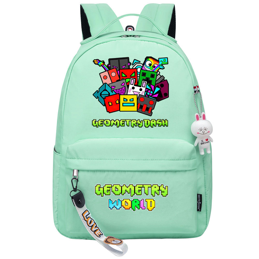 Geometry Dash Backpack Schoolbag Notebook Bag Gifts for Kids Students
