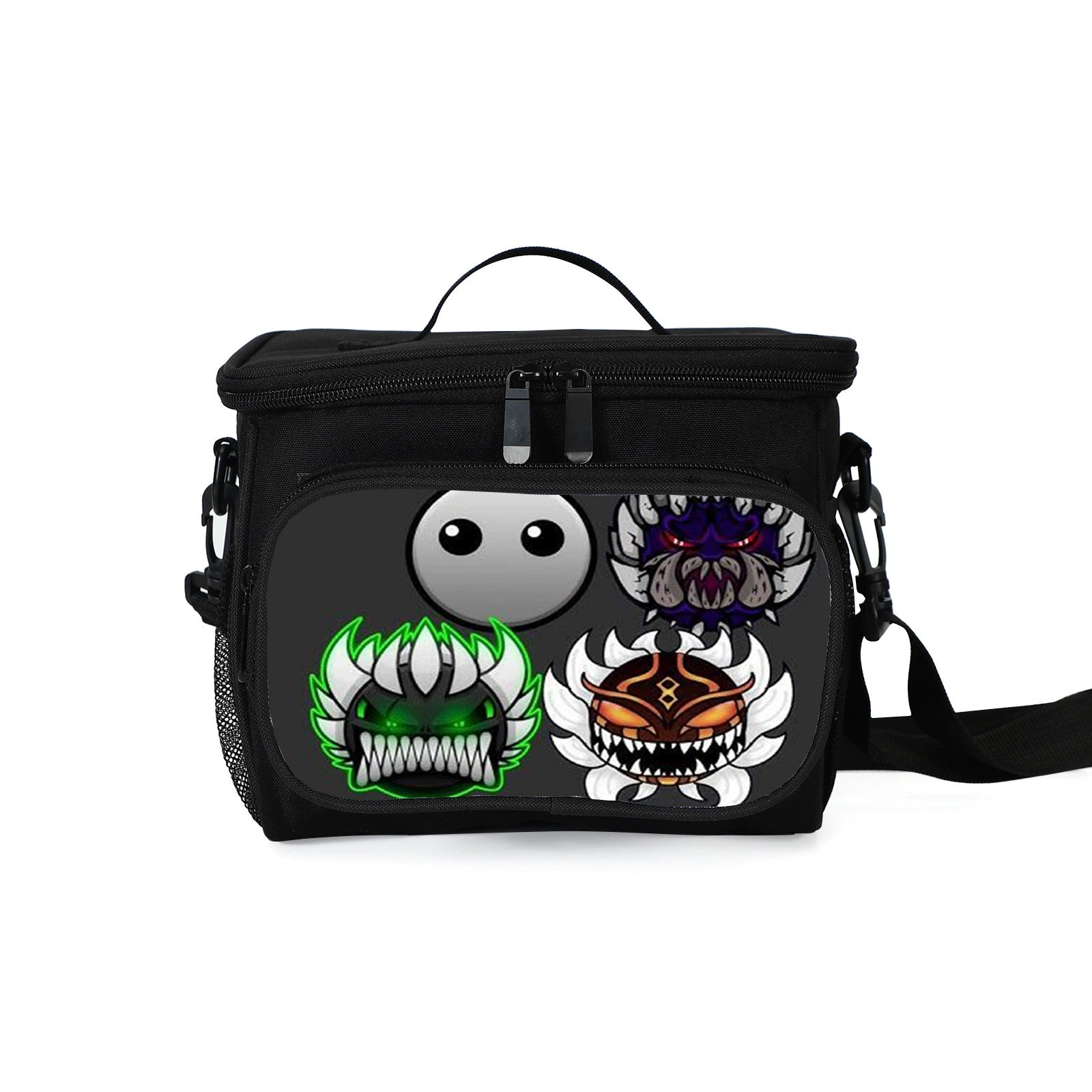 Geometry Dash Portable Lunch Box School Tote Storage Picnic Bag