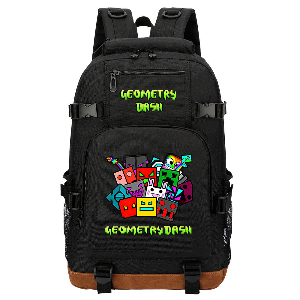 Geometry Dash School Bookbag Travel Backpack Bags