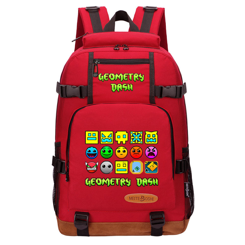 Geometry Dash School Bookbag Travel Backpack Bags