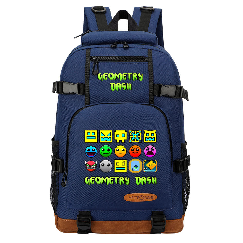 Geometry Dash School Bookbag Travel Backpack Bags