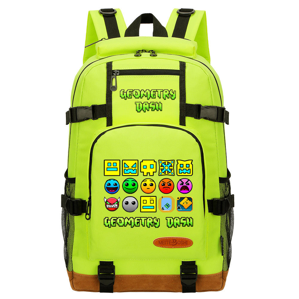Geometry Dash School Bookbag Travel Backpack Bags