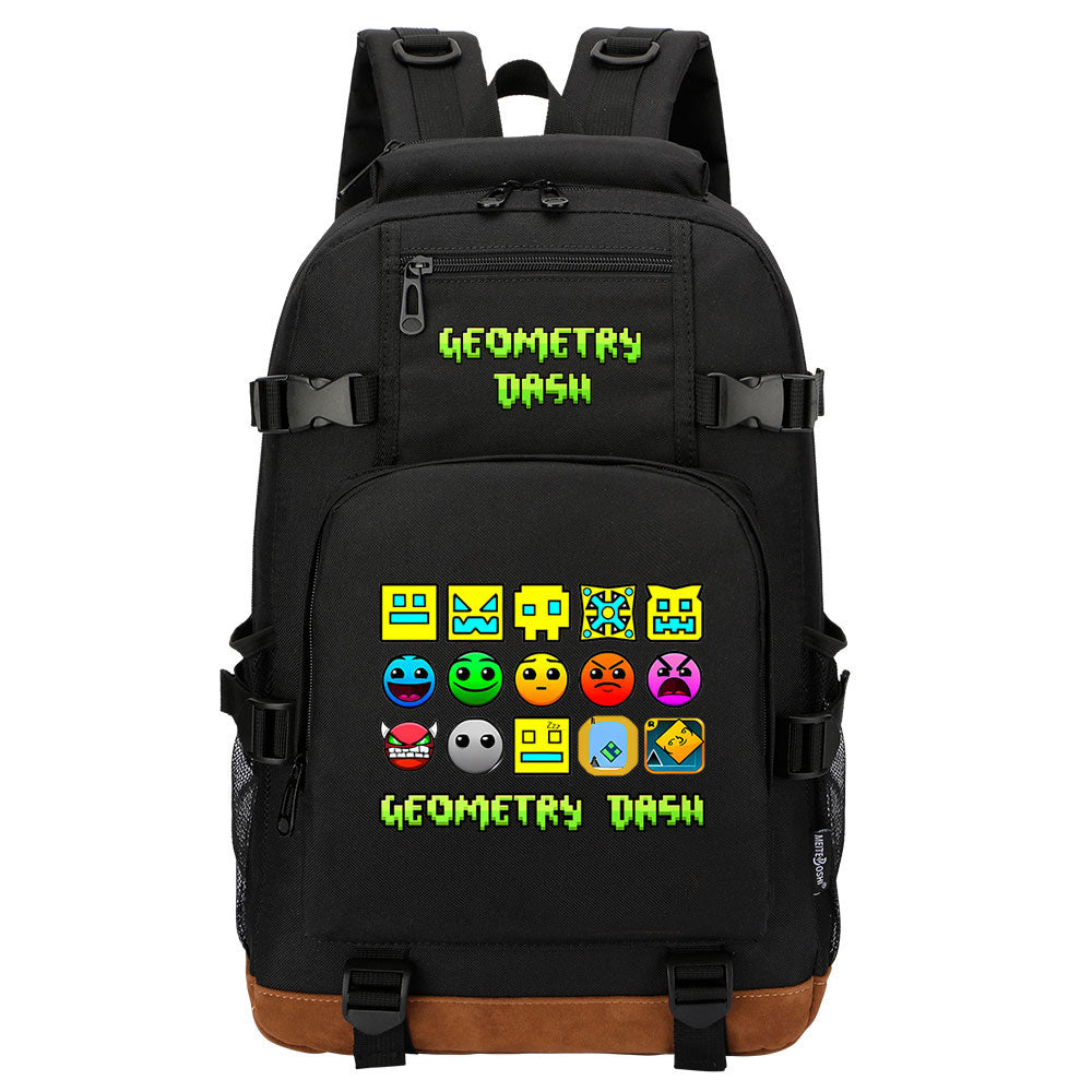 Geometry Dash School Bookbag Travel Backpack Bags