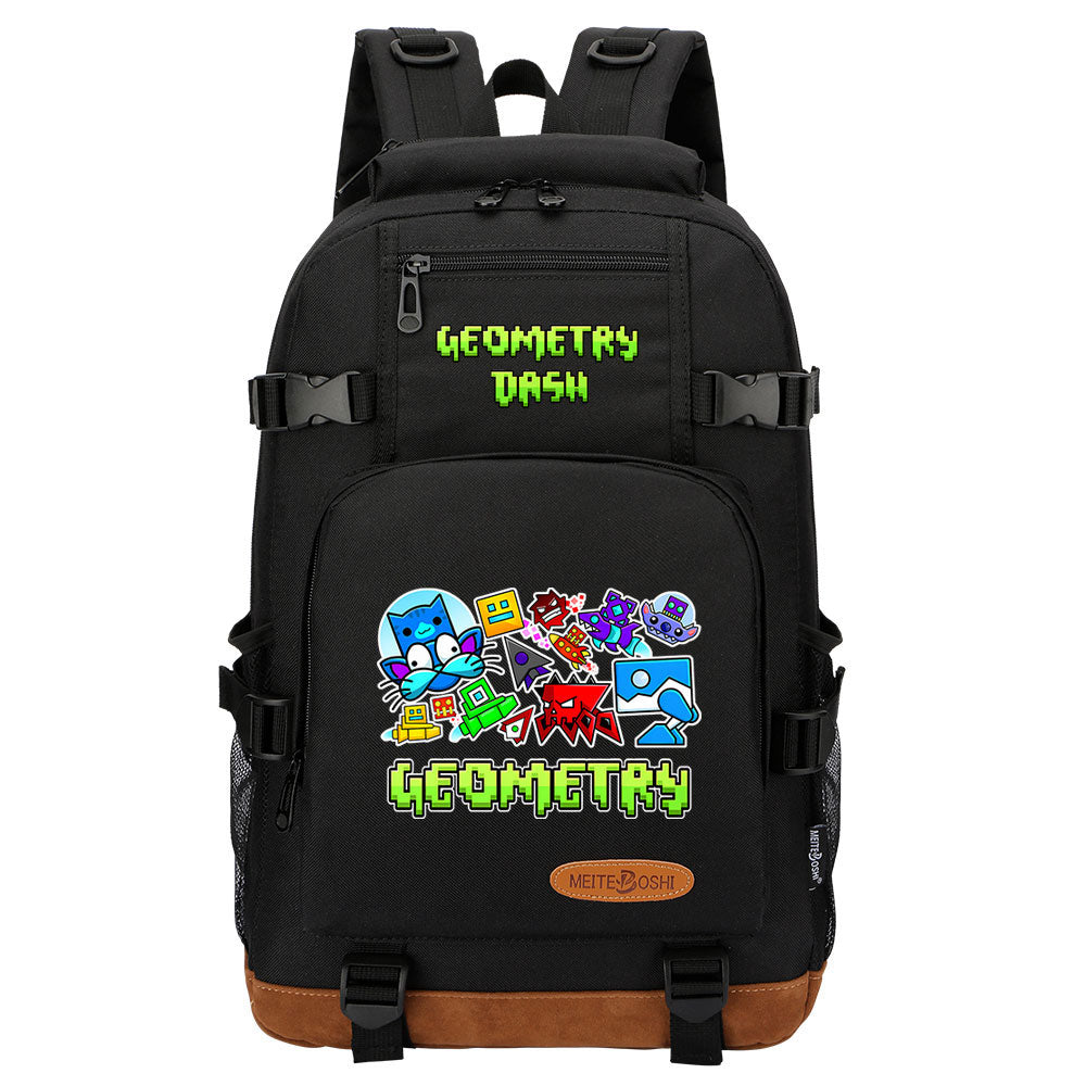 Geometry Dash School Bookbag Travel Backpack Bags