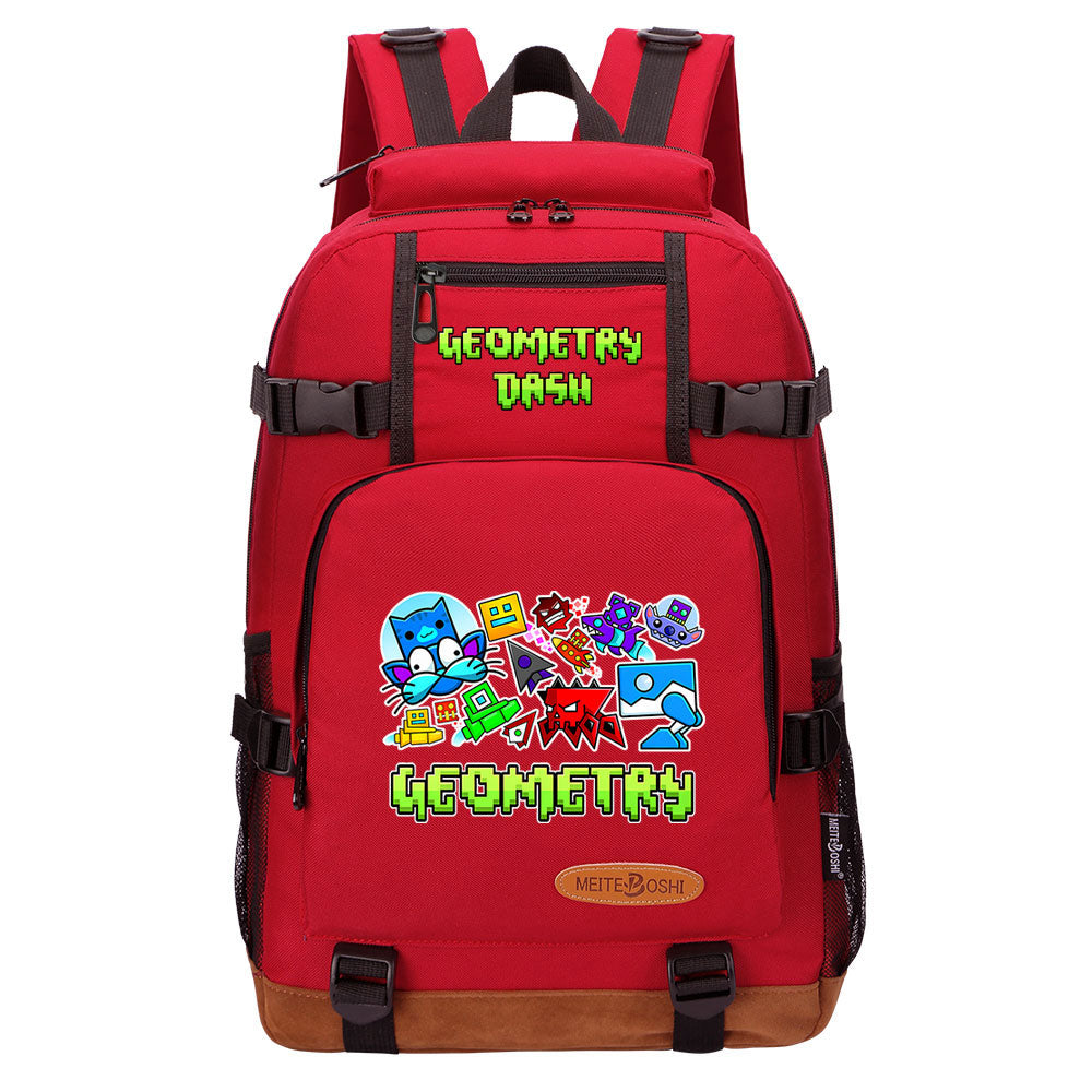 Geometry Dash School Bookbag Travel Backpack Bags