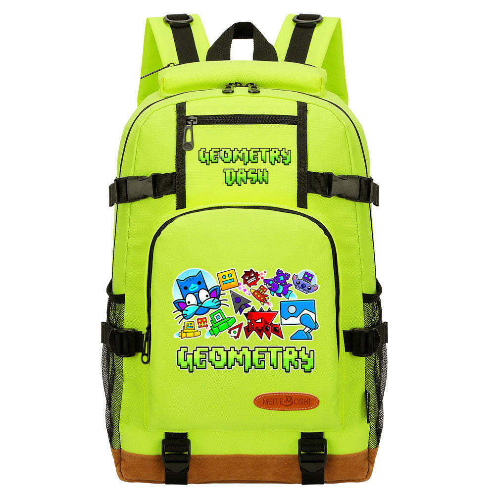 Geometry Dash School Bookbag Travel Backpack Bags