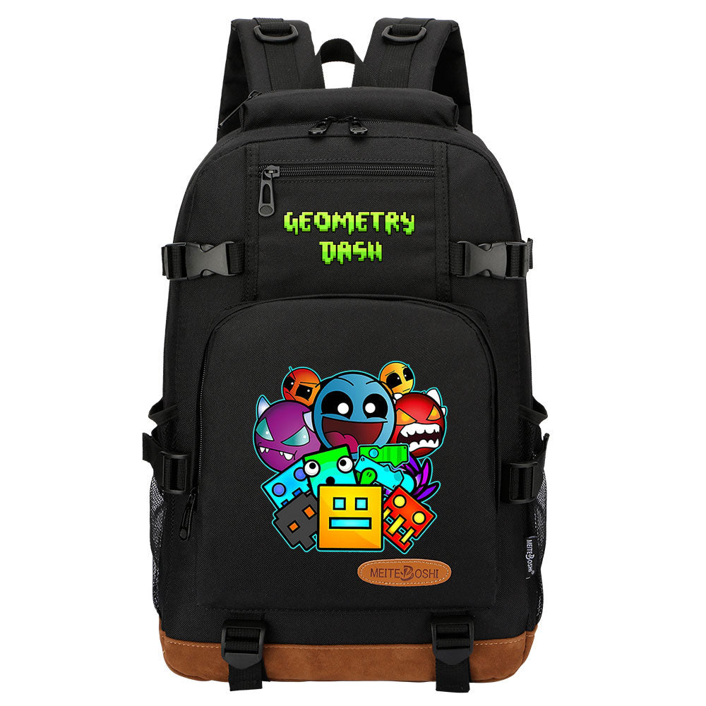 Geometry Dash School Bookbag Travel Backpack Bags