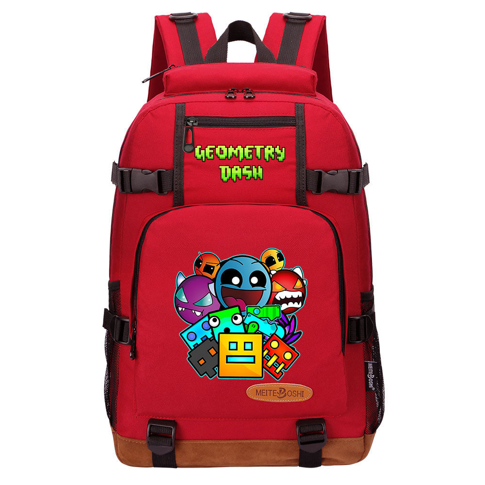 Geometry Dash School Bookbag Travel Backpack Bags