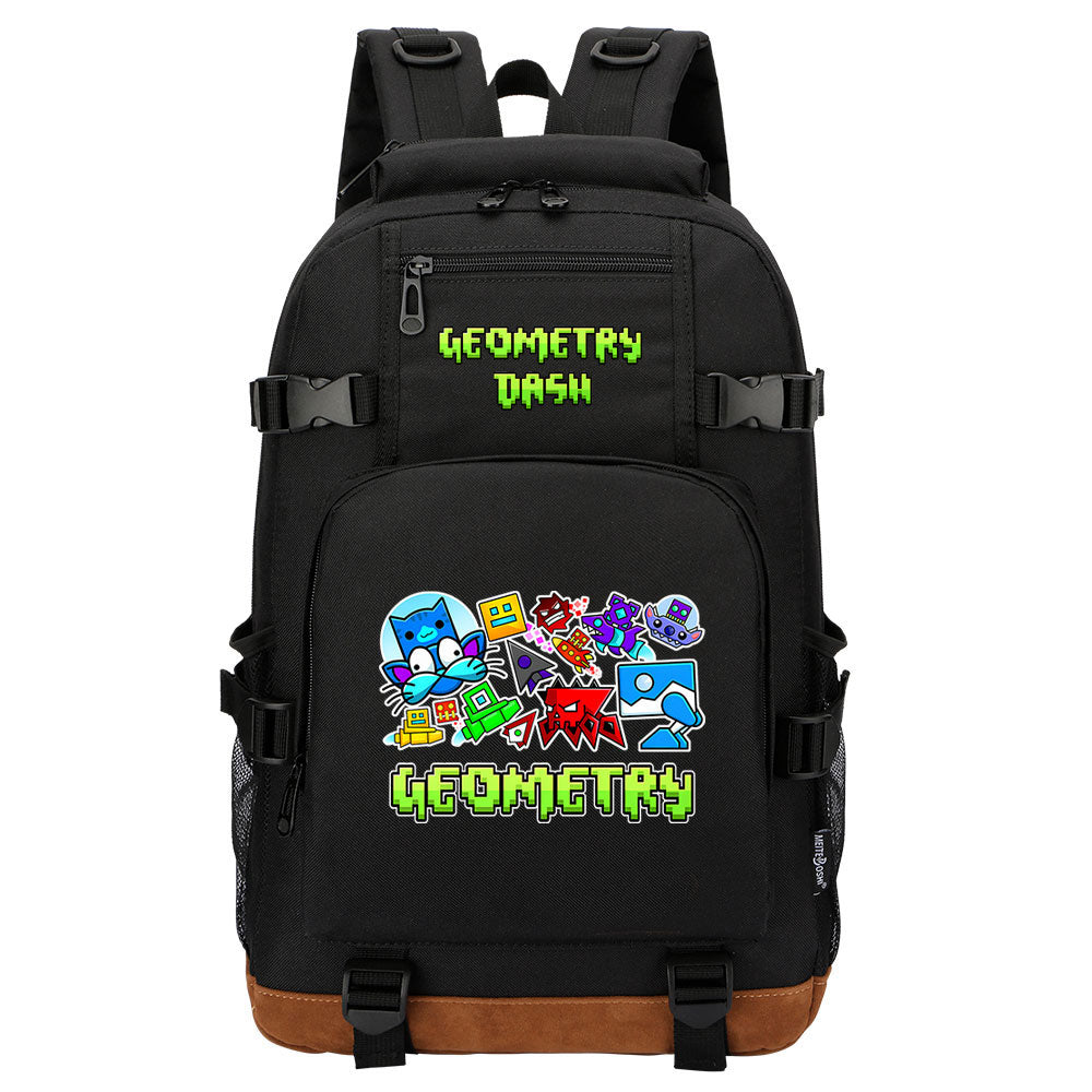 Geometry Dash School Bookbag Travel Backpack Bags