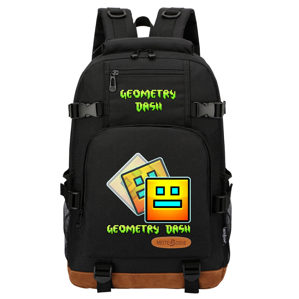 Geometry Dash School Bookbag Travel Backpack Bags