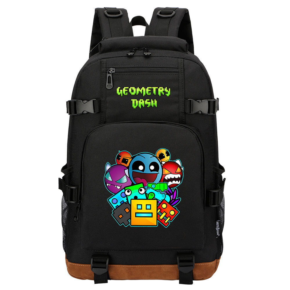Geometry Dash School Bookbag Travel Backpack Bags