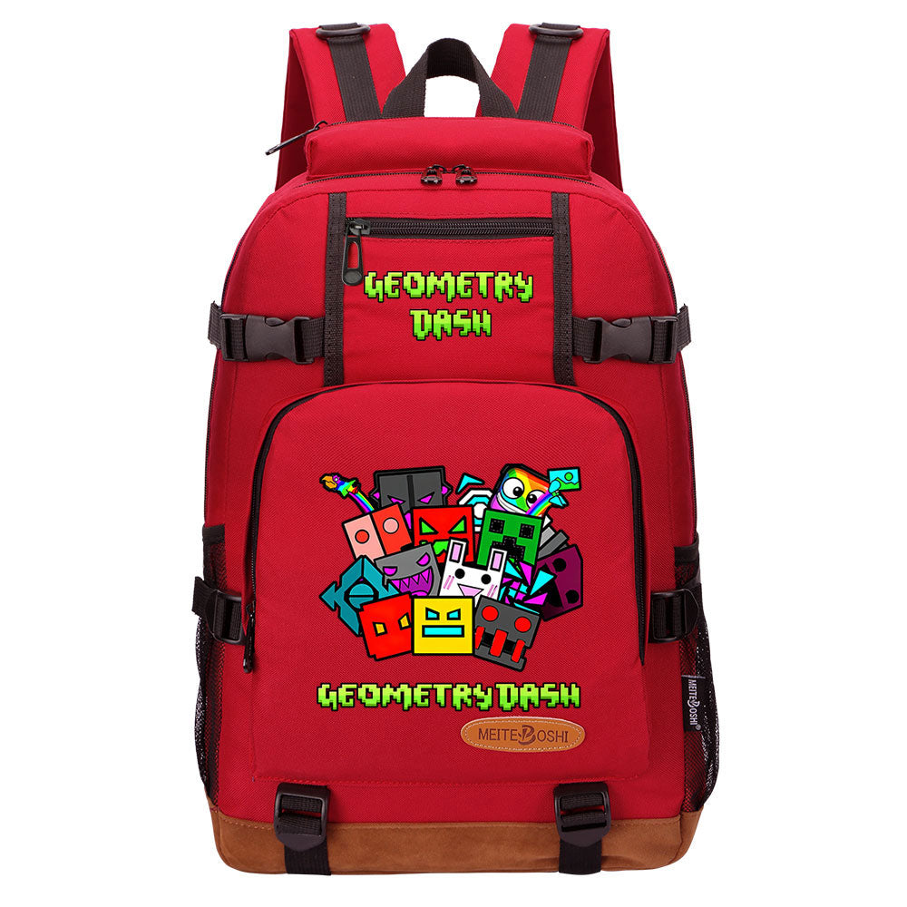 Geometry Dash School Bookbag Travel Backpack Bags