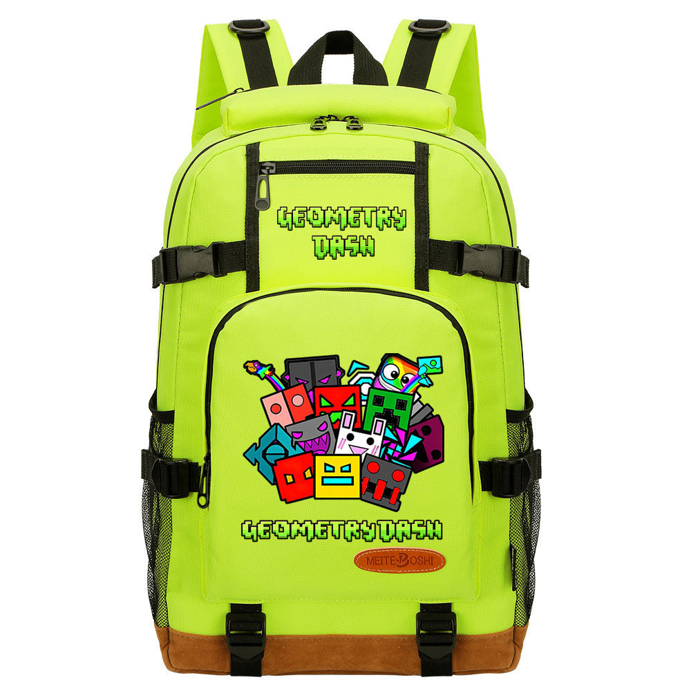 Geometry Dash School Bookbag Travel Backpack Bags