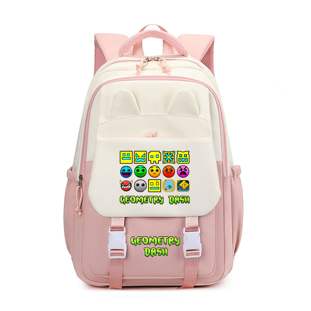 Geometry Dash Waterproof Backpacks Kids School Bags Teenagers Backpack