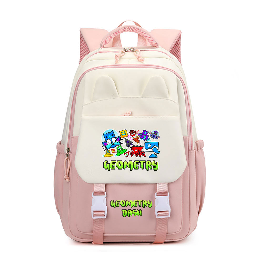 Geometry Dash Waterproof Backpacks Kids School Bags Teenagers Backpack