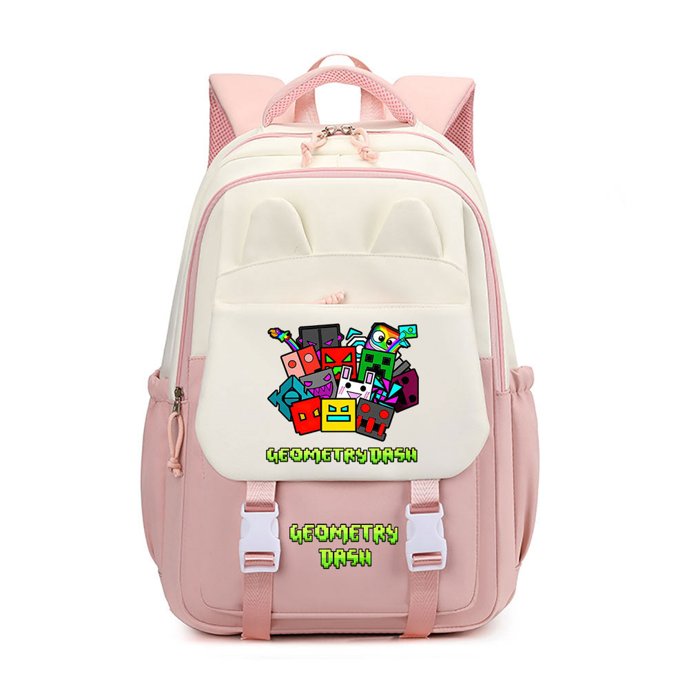 Geometry Dash Waterproof Backpacks Kids School Bags Teenagers Backpack