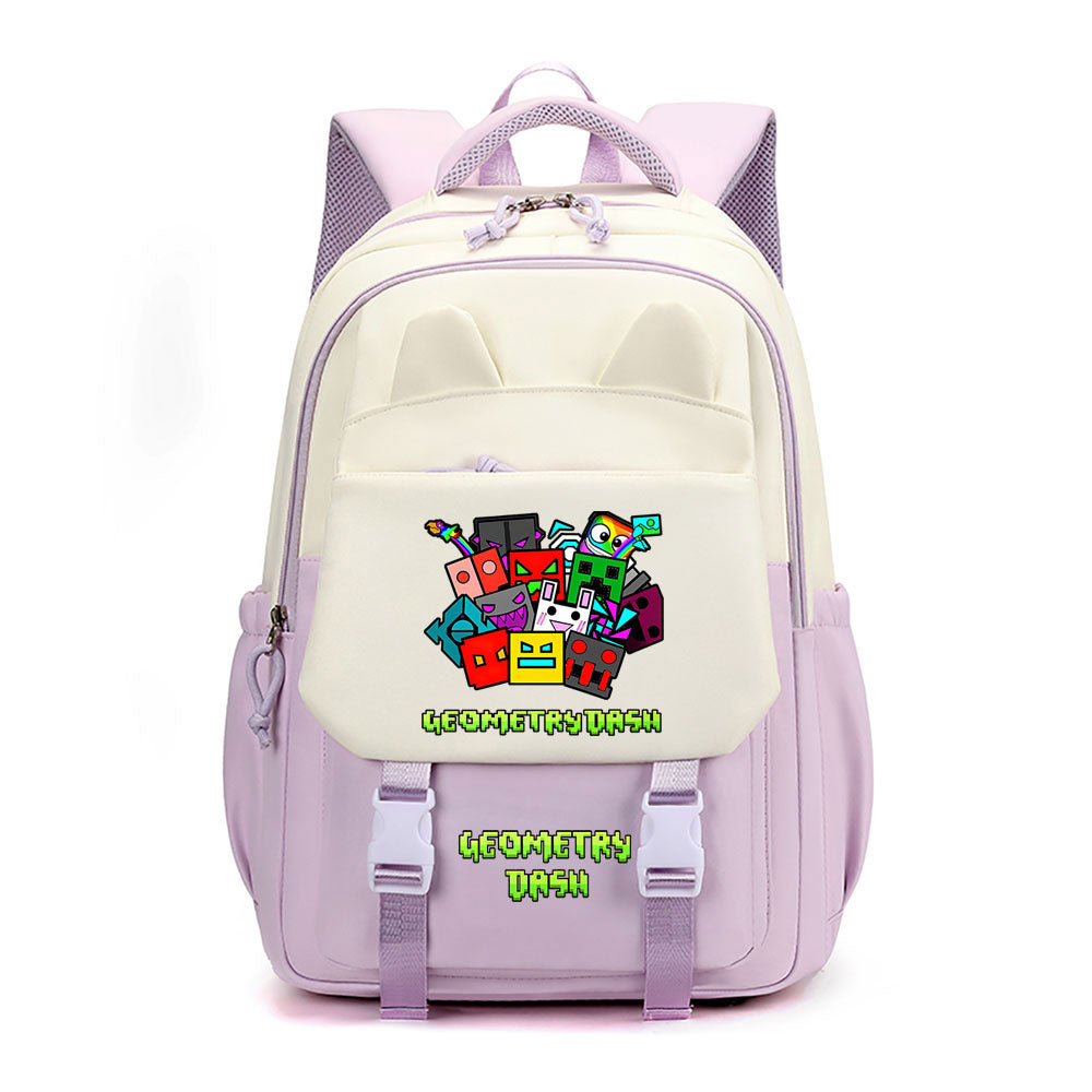 Geometry Dash Waterproof Backpacks Kids School Bags Teenagers Backpack