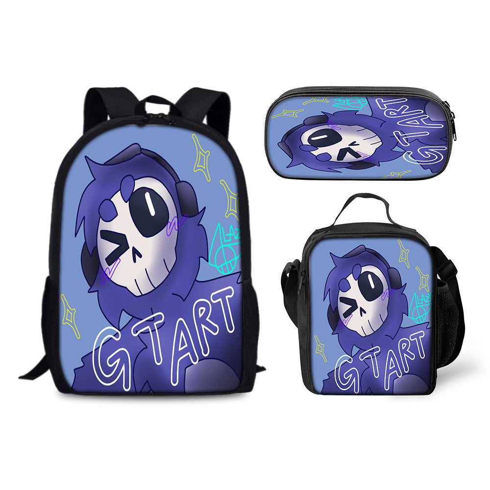 Gorilla Tag Schoolbag Backpack Lunch Bag Pencil Case 3pcs Set Gift for Kids Students