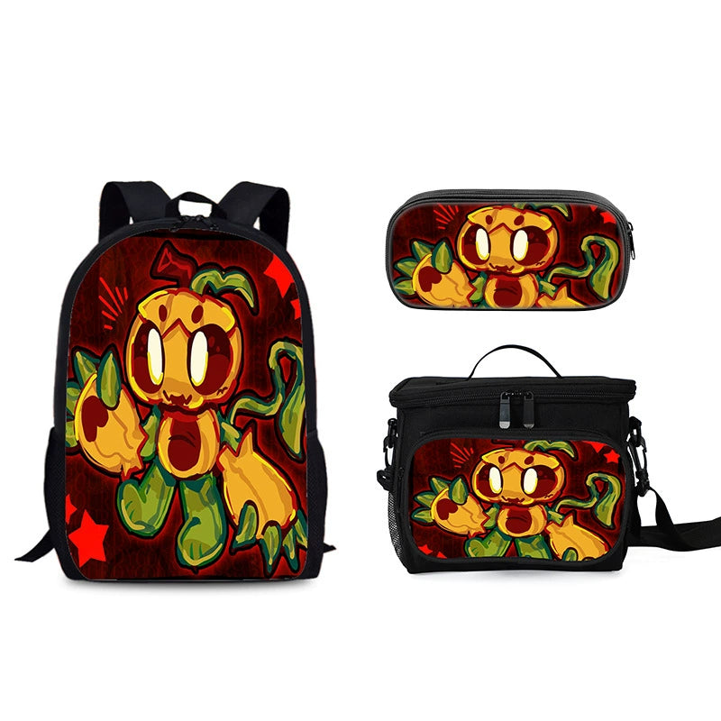 Gourdy Schoolbag Backpack Lunch Bag Pencil Case 3pcs Set Gift for Kids Students