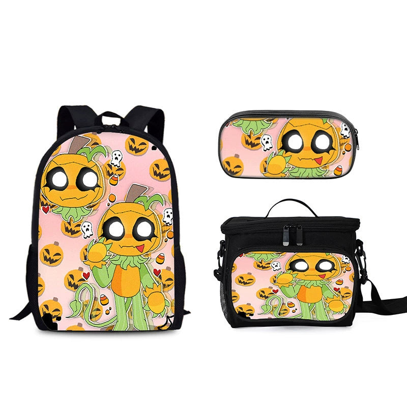 Gourdy Schoolbag Backpack Lunch Bag Pencil Case 3pcs Set Gift for Kids Students