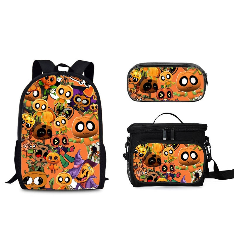 Gourdy Schoolbag Backpack Lunch Bag Pencil Case 3pcs Set Gift for Kids Students