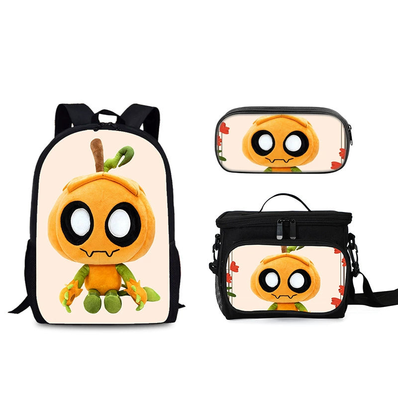 Gourdy Schoolbag Backpack Lunch Bag Pencil Case 3pcs Set Gift for Kids Students