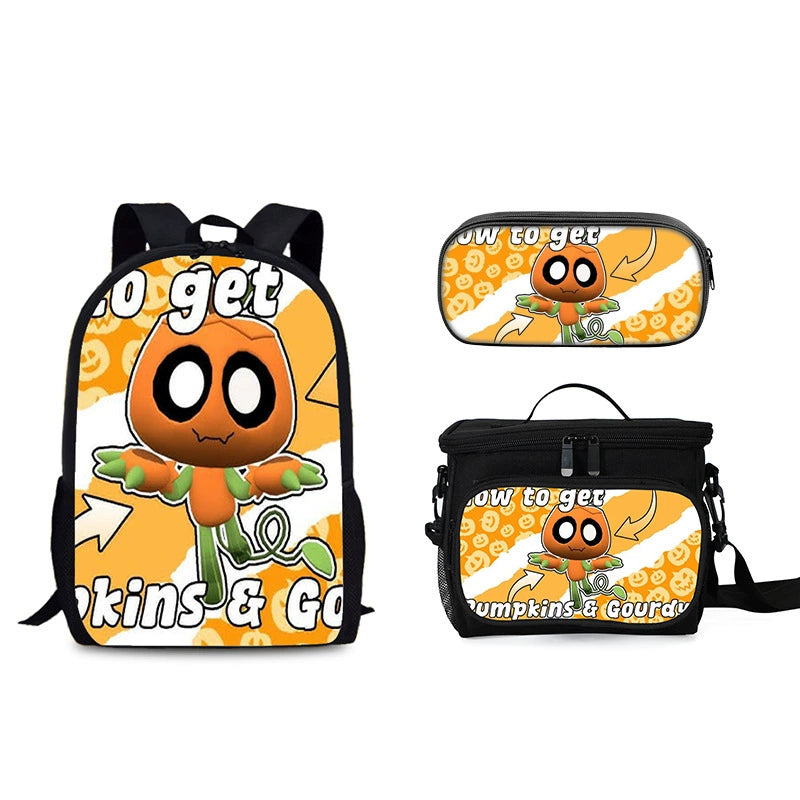 Gourdy Schoolbag Backpack Lunch Bag Pencil Case 3pcs Set Gift for Kids Students