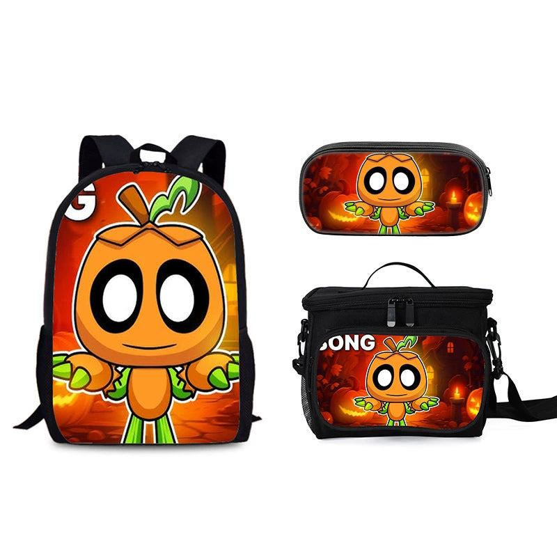 Gourdy Schoolbag Backpack Lunch Bag Pencil Case 3pcs Set Gift for Kids Students