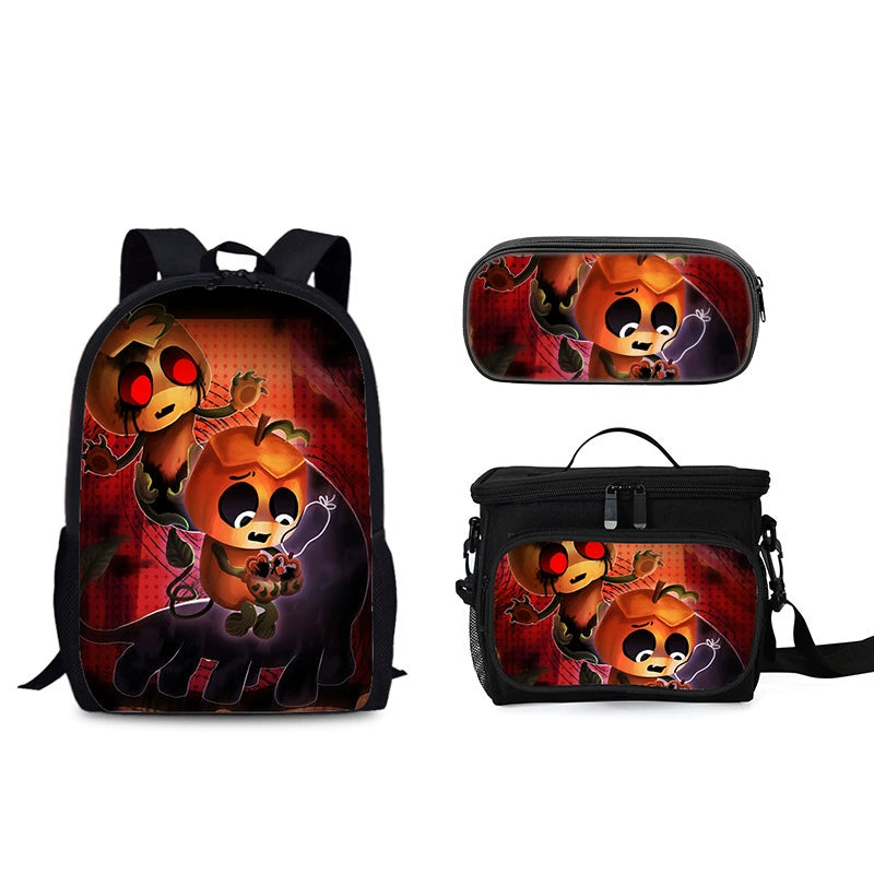 Gourdy Schoolbag Backpack Lunch Bag Pencil Case 3pcs Set Gift for Kids Students