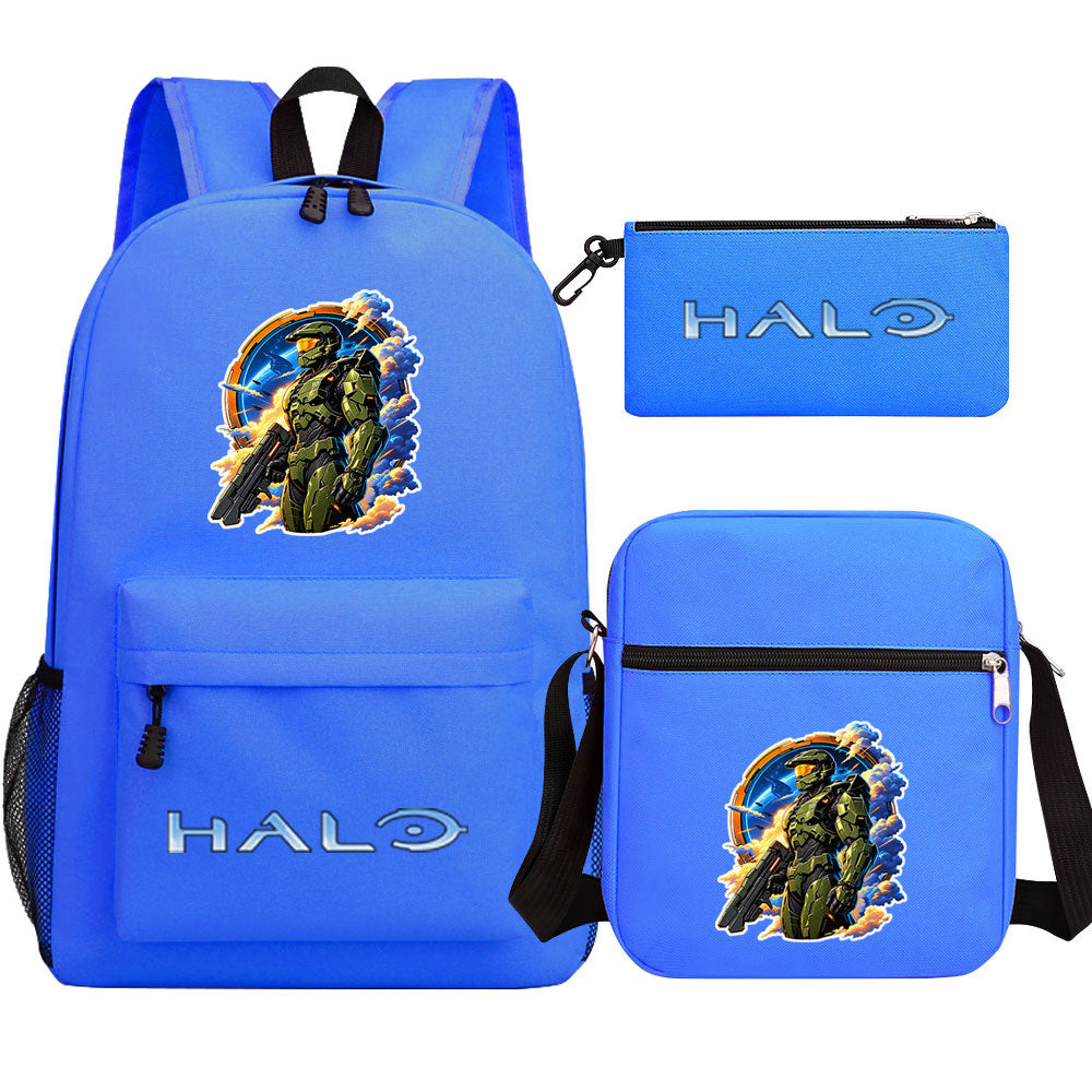 Halo Infinite SchoolBag Backpack Shoulder Bag Book Pencil Bags 3pcs Set