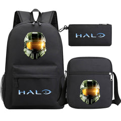 Halo Infinite SchoolBag Backpack Shoulder Bag Book Pencil Bags 3pcs Set
