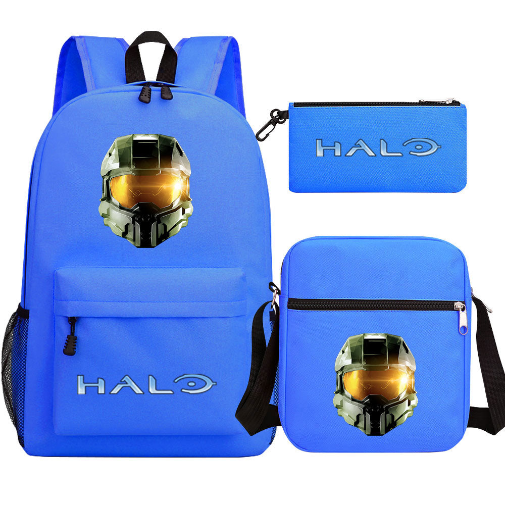 Halo Infinite SchoolBag Backpack Shoulder Bag Book Pencil Bags 3pcs Set