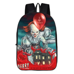 Horror Movie Pennywise IT Clown Backpack School Sports Bag
