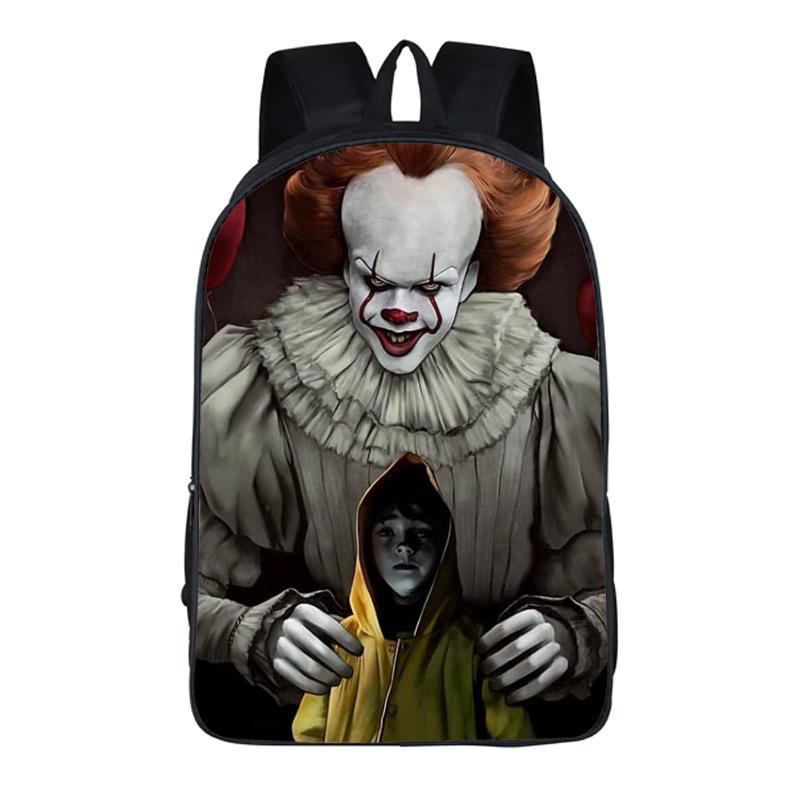 Horror Movie Pennywise IT Pet Sematary Stephen King Clown Backpack School Sports Bag