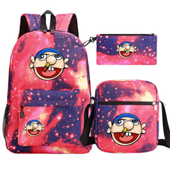 Jeffy SchoolBag Backpack Shoulder Bag Book Pencil Bags 3pcs Set