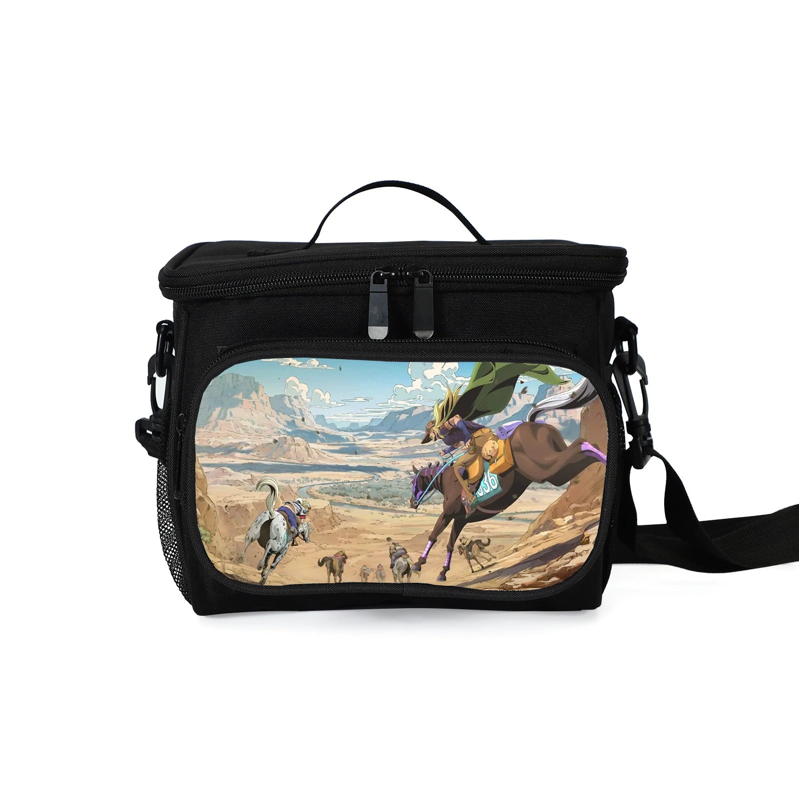 JoJo Bizarre Adventure Portable Lunch Box School Tote Storage Picnic Bag