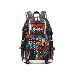 JoJo's Bizarre Adventure USB Charging Backpack School NoteBook Laptop Travel Bags