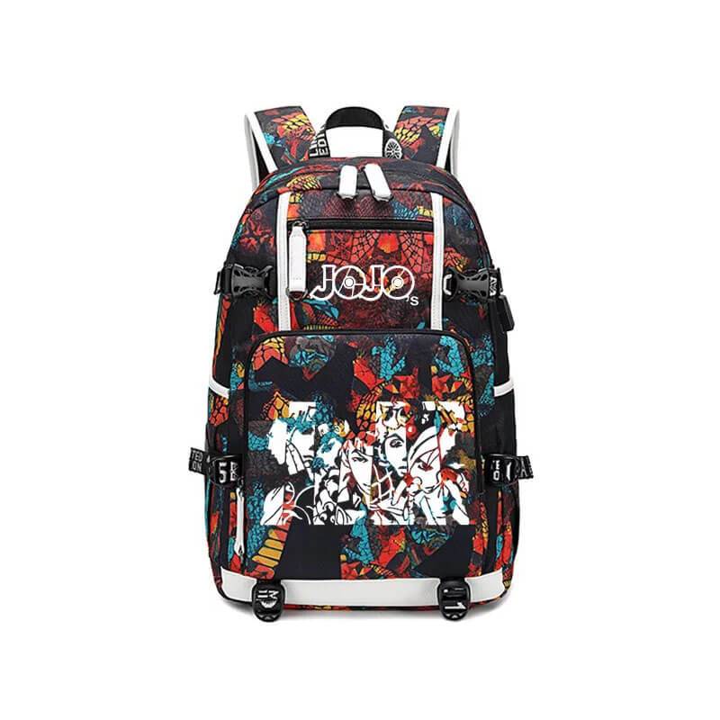 JoJo's Bizarre Adventure USB Charging Backpack School NoteBook Laptop Travel Bags