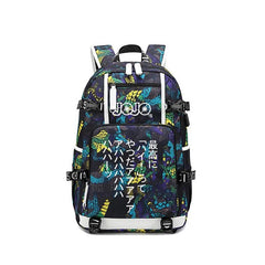JoJo's Bizarre Adventure USB Charging Backpack School NoteBook Laptop Travel Bags